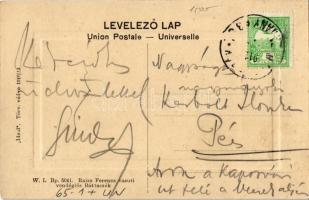 1911 Bátaszék, Pályaudvar, vasútállomás, vagon. "Ideal" W. L. Bp. 5041. Raisz Ferenc vasút...