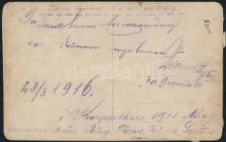 1916 Százados karddal és kitüntetésekkel, vaskorona rend kitüntetéssel, sérült fotó, 13,5×8,5 cm