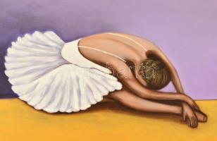 Balog Marianna (1967-): Alázat. Olaj, vászon, jelzett, keretben,  50×70 cm