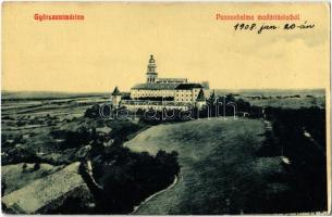 1908 Pannonhalma, Győrszentmárton; Bencés apátság madártávlatból. W. L. 2501. (EK)