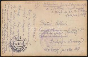 1916 Kávéház előtérben katonákkal, életkép, megírt fotólap, 9×14 cm