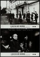 1985 A magyar nép nevében című film (Szálasi Ferenc és pere) filmfotói, 5 db, 18×24,5 cm