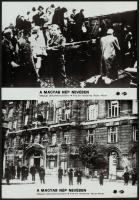 1985 A magyar nép nevében című film (Szálasi Ferenc és pere) filmfotói, 5 db, 18×24,5 cm