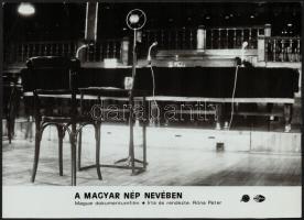 1985 A magyar nép nevében című film (Szálasi Ferenc és pere) filmfotói, 5 db, 18×24,5 cm