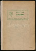 Mándy Iván: A csőszház. Kisregény. Diarium Könyvtár. Bp.,(1943), Kir. M. Egyetemi Nyomda, 86 p. Első kiadás. Kiadói kartonált papírkötés, hiányos, javított gerinccel, de belül jó állapotban. A szerző első nyomtatásban megjelent kötete.