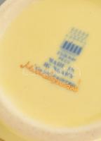 Zsolnay orchidea mintás váza, kézzel festett, jelzett, apró kopásnyomokkal, m: 17,5 cm