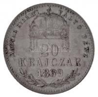 1869KB 20kr Ag "Magyar Királyi Váltó Pénz" T:2,2-
Adamo M10.1