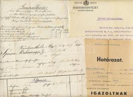 1832-1945 7 db érdekes okmány és számla