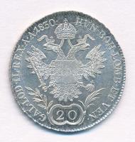 1830B 20kr Ag "Ferenc" (6,65g) T:1-
Huszár: 1979., Unger III.: 1380.a