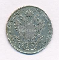1829B 20kr Ag "I. Ferenc" (6,64g) T:2- 
Huszár 1979., Unger III.: 1380.a