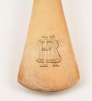 Ezüst (Ag.) monogramos merőkanál, jelzett, h:31 cm, nettó:196 g