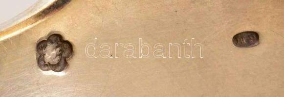 Ezüst (Ag.) monogramos merőkanál, jelzett, h:31 cm, nettó:196 g