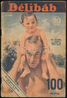 1936 Bp., A Délibáb újság X. évfolyamának 29. száma, címlapon Al Jolson filmszínész, 95p