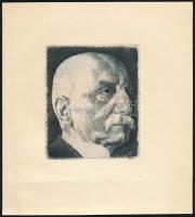 Aba-Novák Vilmos (1894-1941): Pasteiner Gyula. Rézkarc, papír, jelzés nélkül, 9,5×8 cm