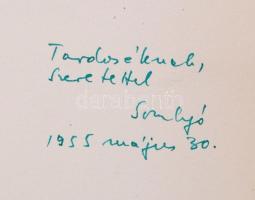 Somlyó György: Jegenyék a parton. DEDIKÁLT! Bp., 1955, Szépirodalmi Könyvkiadó. Kiadói papírkötés, k...