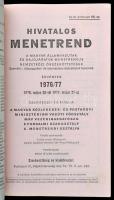 1976/1977 MÁV hivatalos menetrend, a Magyar Államvasutak és Hajójáratok menetrendje, nemzetközi össz...