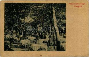 1913 Visegrád, Mátyás király vendéglő, étterem, kert