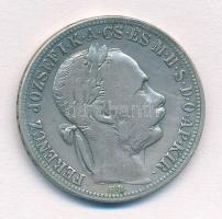 1890KB 1Ft Ag "Ferenc József / Barokk címer" T:2,2-
Adamo M15