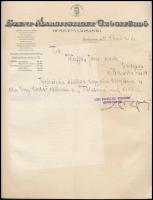 1922 Bp., Szent-Margitsziget Gyógyfürdő Részvénytársaság fejléces levélpapírjára írt levél