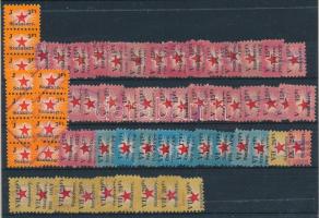 920 db szakszervezeti bélyeg 1951-től 2 berakólapon + 4 db tagkönyv