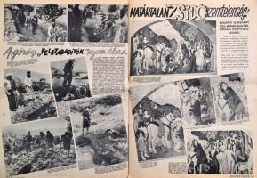 1944 Magyar Futár. 1944. március 8.,15.,augusztus 9.,30. IV. évf. 10.,11.,32,35 számok. Számos feket...