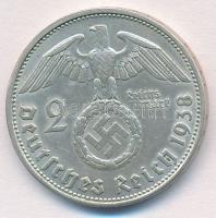 Német Harmadik Birodalom 1938E 2M Ag "Hindenburg" T:-1
German Third Reich 1938E 2 Mark Ag...