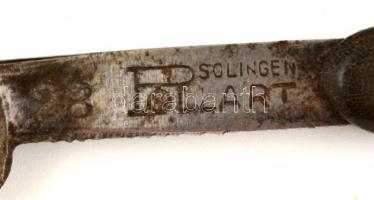 Régi borotva Solingen Pollart pengével, bőr tokban