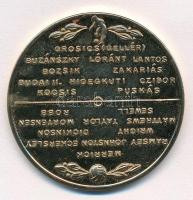 1993. "Magyarország-Anglia 6:3 - 1953. Nov. 25." aranyozott fém emlékérem tokban (42,5mm) ...