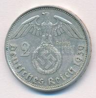 Német Harmadik Birodalom 1939B 2M Ag "Hindenburg" T:2 German Third Reich 1939B 2 Mark Ag &...