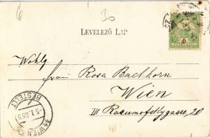 1905 Miskolc,  Szemere utca, villamossín. Kiadja Ferenczi B