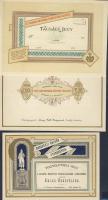 1890-es évek 3 db szép litho reklám