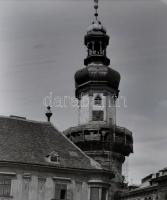 cca 1960-1970 Sopron, városképek, 10 db negatív kocka tekercsen, 5,5×4 cm