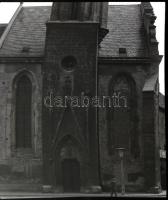 cca 1960-1970 Sopron, városképek, 10 db negatív kocka tekercsen, 5,5×4 cm