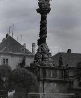 cca 1960-1970 Sopron, városképek, 10 db negatív kocka tekercsen, 5,5×4 cm