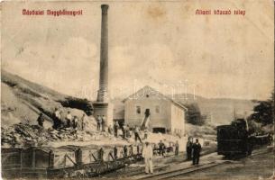 1913 Nagybátony (Bátonyterenye), Állami kőzúzó telep, iparvasút, gőzmozdony (r)