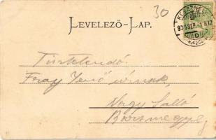 1905 Balaton, Szent Mihály-hegy és kápolna. Kiadja Sujánszky József (kis szakadás / small tear)