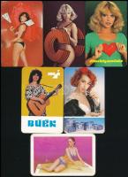 1972-1990 Csajos kártyanaptárak, 12 db
