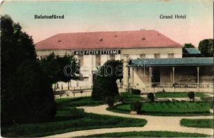 1908 Balatonfüred, Grand Hotel nagyszálloda, Wild Péter étterme. Kiadja a Balatoni Szövetség (EK)