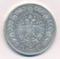 Ausztria 1907. 5K Ag "Ferenc József" T:2,2- 
Austria 1907. 5 Corona Ag "Franz Joseph...