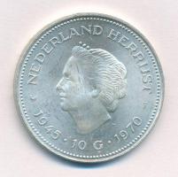 Hollandia 1970. 10G Ag Julianna T:1-  Netherlands 1970. 10 Gulden Ag Juliana C:AU  Krause KM#195