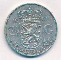 Hollandia 1961. 2 1/2G Ag "Julianna" T:2
Netherlands 1961. 2 1/2 Gulden Ag "Juliana&...