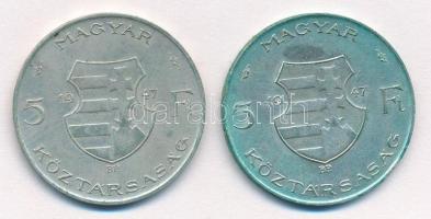 1947. 5Ft Ag "Kossuth" (2x) T:2  Adamo F8.1