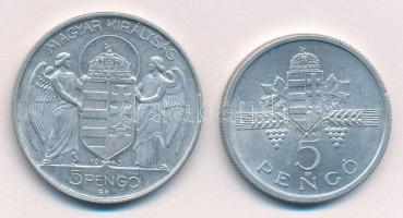 1943. 5P Al "Horthy Miklós születésének 75. évfordulója" + 1945. 5P Al "Parlament&quo...