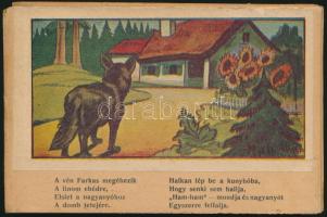 Rado bácsi: Piroska és a farkas. Rajzolta: Czeglédi bácsi. Központi Könyvkiadó. Kissé kopottas állap...