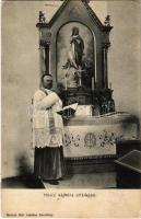 1909 Hévíz, kápolna oltárképe, pap. Kiadja Marton Mór (EK)