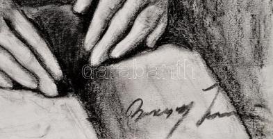 Barcsay jelzéssel: Ülő nő. Szén, papír, felcsavarva, 68×50 cm