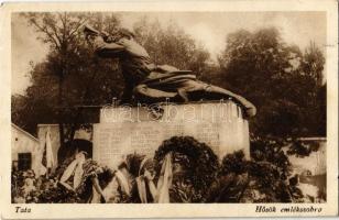 1926 Tata, Tata-Tóváros; Hősök szobra, emlékmű. Kiadja Lindenberg