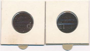 Hollandia 1903-1905. 2 1/2c Br (2x) T:1- 
Netherlands 1903-1905. 2 1/2 Cents (2x) Br C:AU 
Krause ...