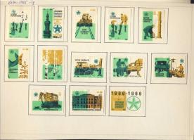 1100 darabos magyar gyufacímke-gyűjtemény szépen rendezett kiállításra való anyag