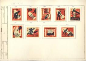 1100 darabos magyar gyufacímke-gyűjtemény szépen rendezett kiállításra való anyag